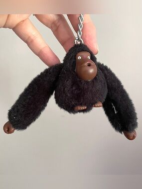 Kipling Black Monkey Gorilla Plush Keychain - 2"